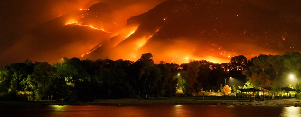 Photo of a natural disaster fire